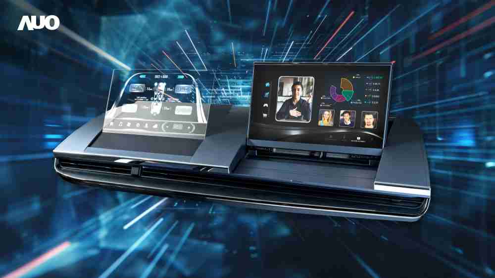 巨星国际Micro LED Display HMI解决方案打造透明Micro LED前座仪表，，，，呈现信息并保留驾驶视野开阔；亦为副驾驶座乘客打造收放自如的Micro LED屏幕，，，，在不影响显示质量的前提于显示区内建镜头，，让用户能与视讯对象直接眼神接触，，提供绝佳的双向沟通体验